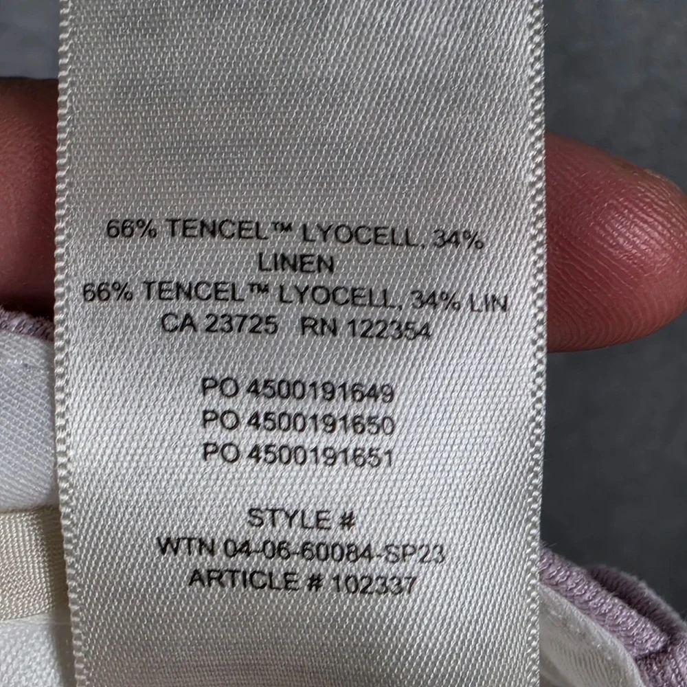 Wilfred Pants Womens Size 4 Lilac The Effortless Pant Cropped Linen Blend Relaxe